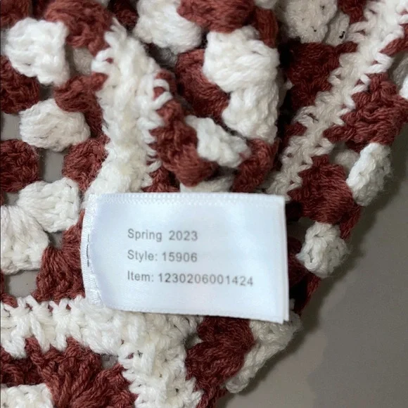 Brown and White Crochet Dress - Picture 8 of 8